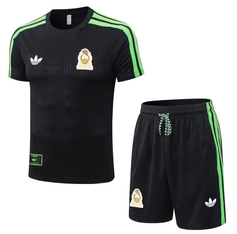 AAA Quality Mexico 26/27 Black/Green Training Kit Jerseys
